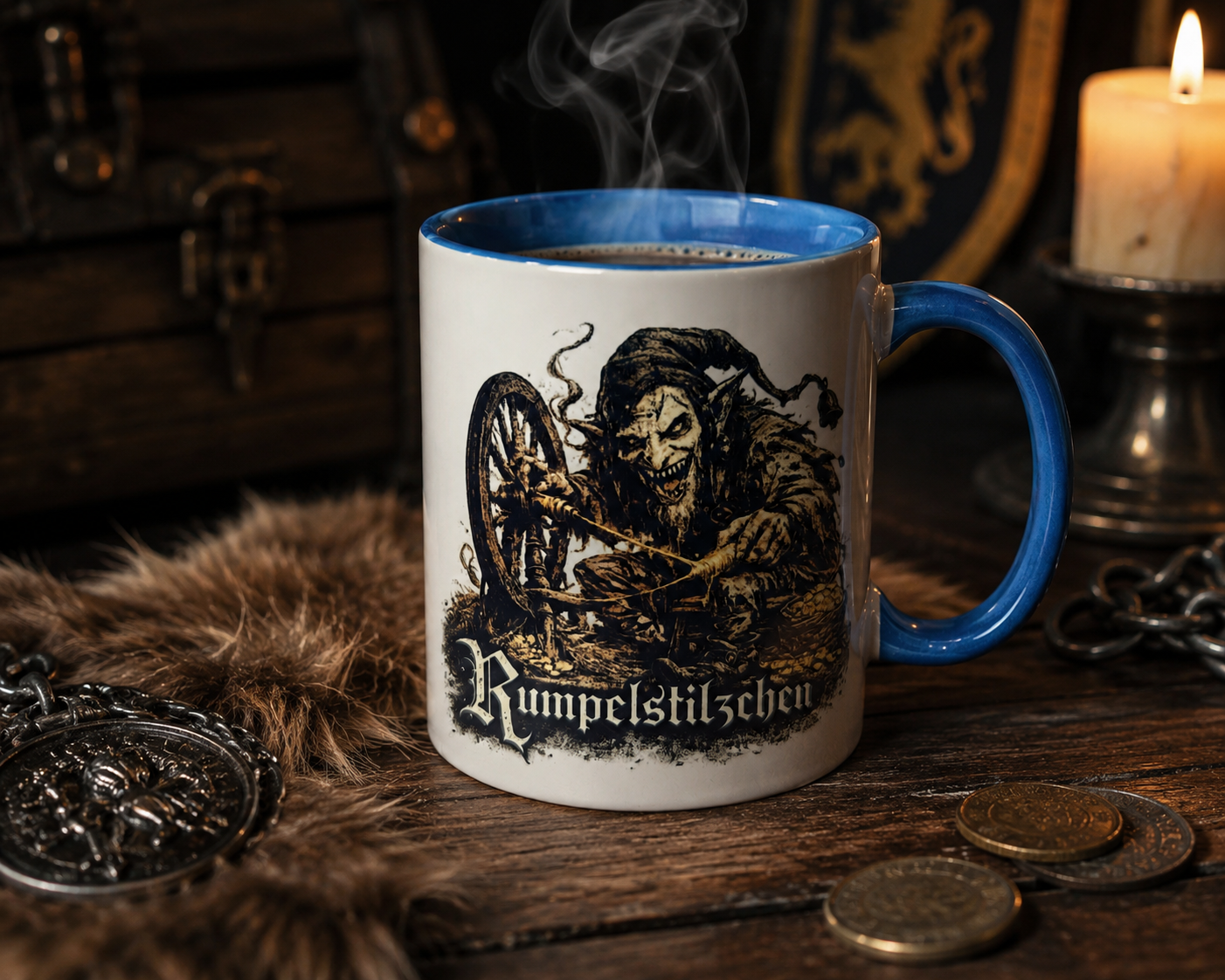 Rumpelstilzchen Tasse 330 ml – Dark Fantasy Märchen Keramik-Tasse | Spülmaschinenfest