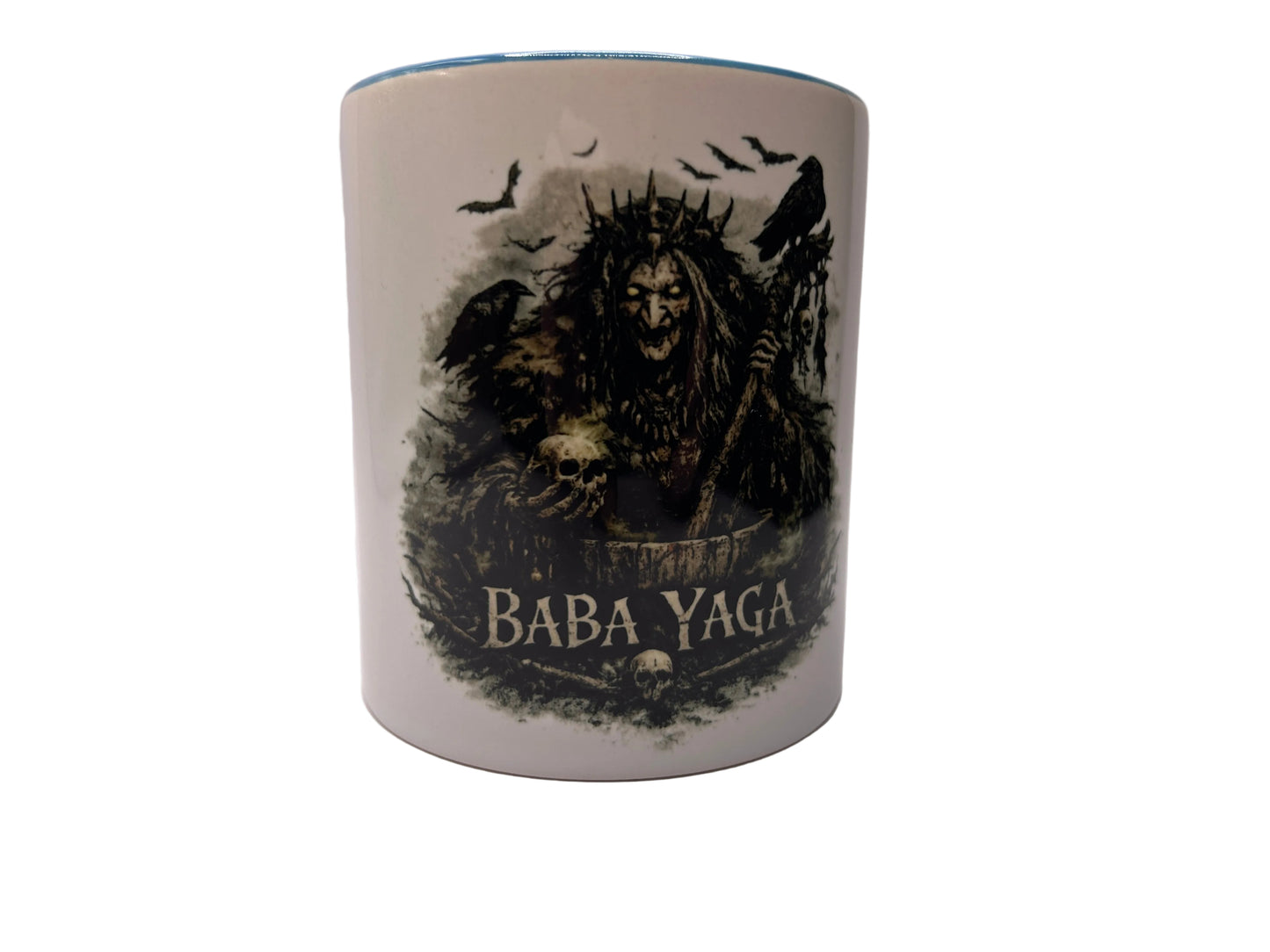 Baba Yaga Tasse – Slawische Hexe Dark Fantasy Horror Design | 330 ml Keramik Becher