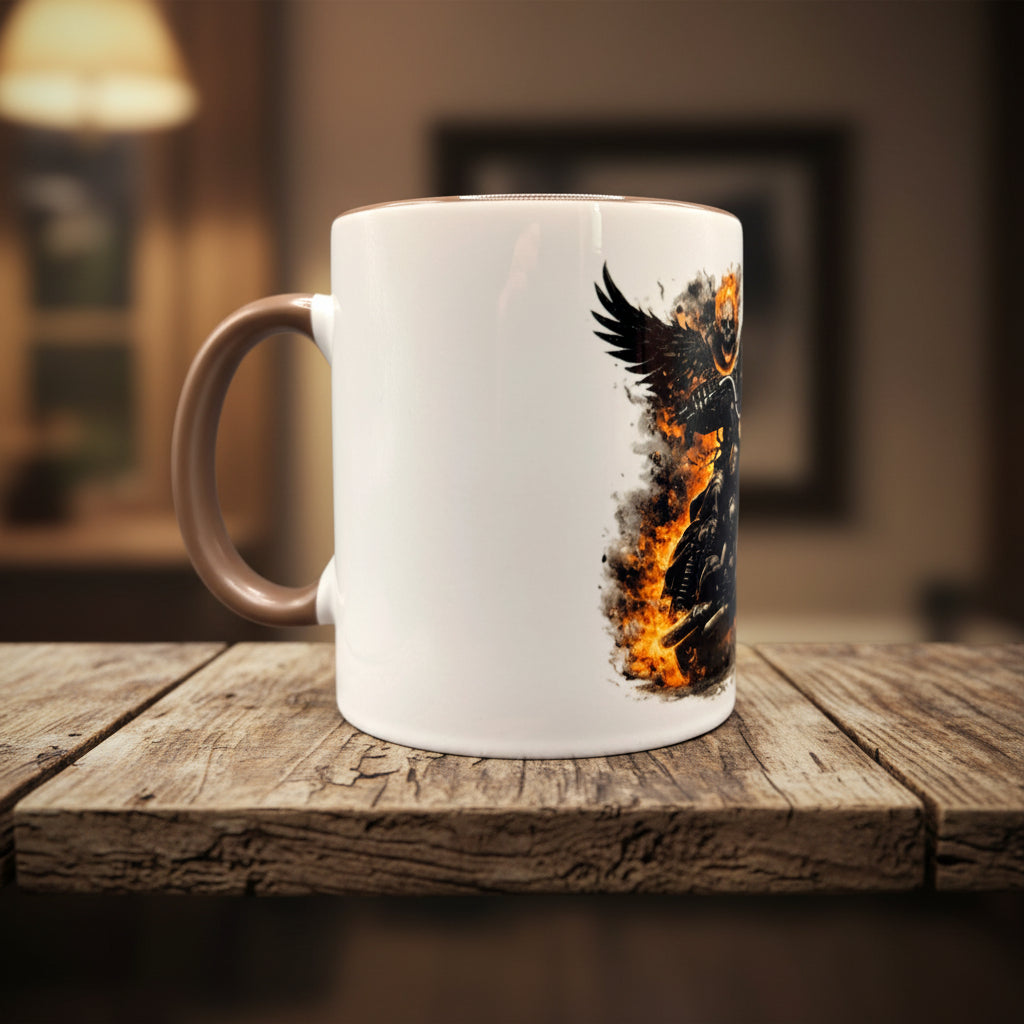 Biker Skull Tasse – Motorrad Horror Design | 330 ml Keramik, spülmaschinenfest