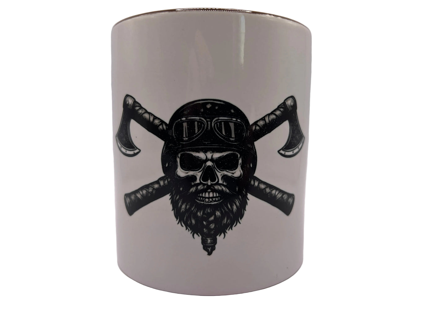 Biker Skull Tasse – Cross Axes Rider | Motorrad & Viking Style 330ml