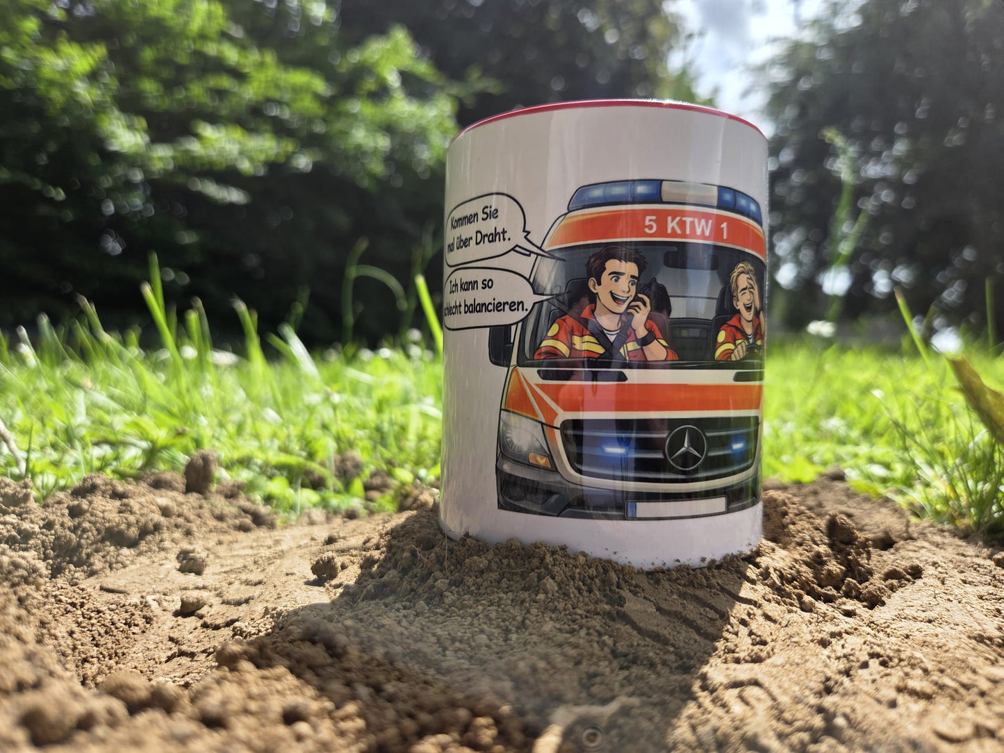 Rettungsdienst Tasse „Ich kann so schlecht balancieren“ – Lustige Sanitäter Tasse | Geschenk für Notfallsanitäter & Rettungssanitäter