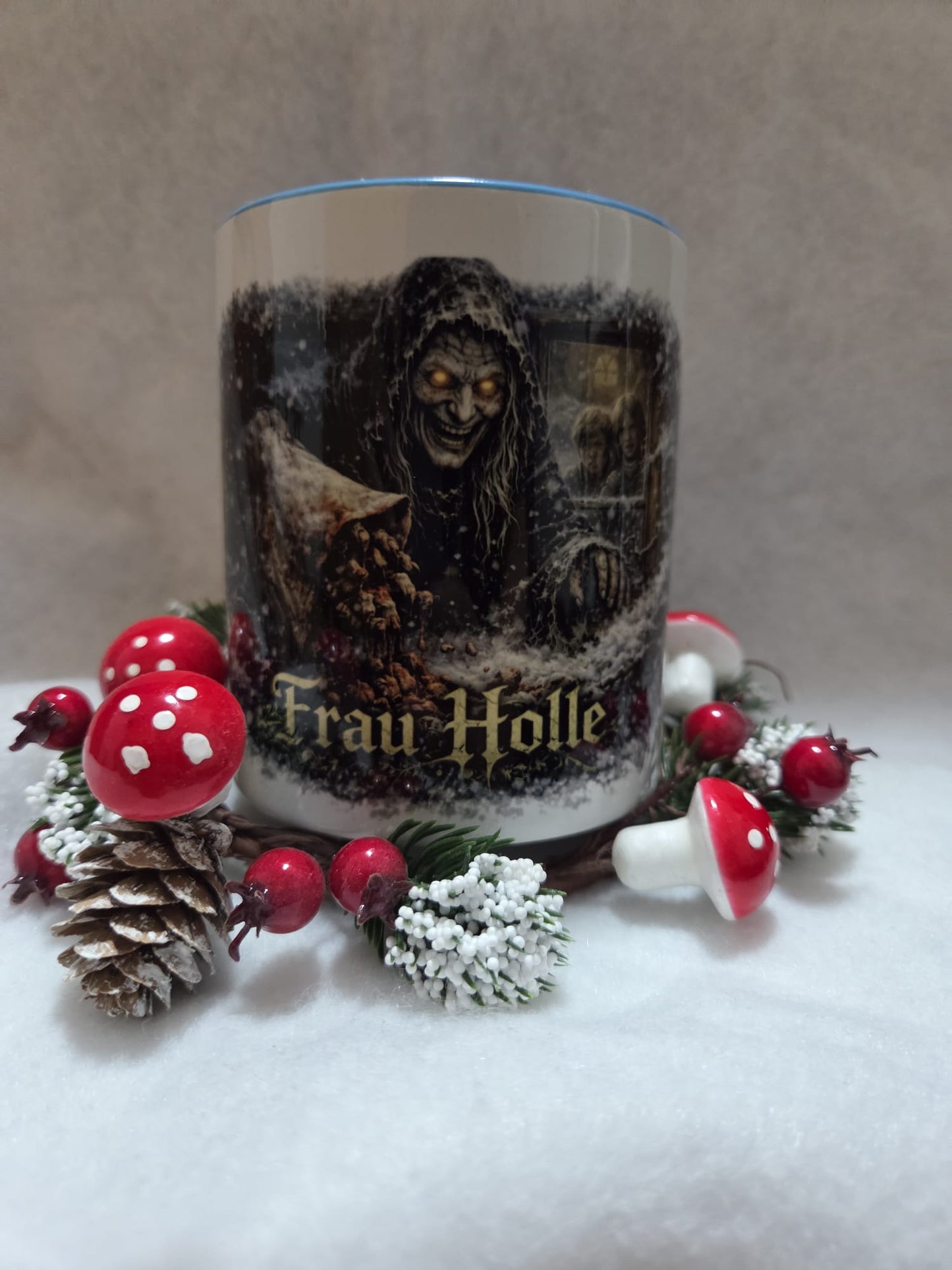 Frau Holle Horror Tasse – Dark Märchen Design | 330ml Keramik, spülmaschinenfest