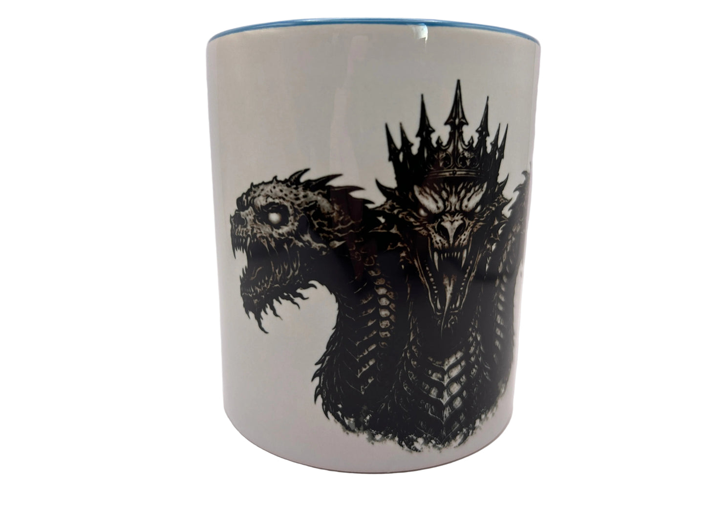 Drachen Tasse mit Krone – Dark Fantasy Drache | 330 ml Keramiktasse