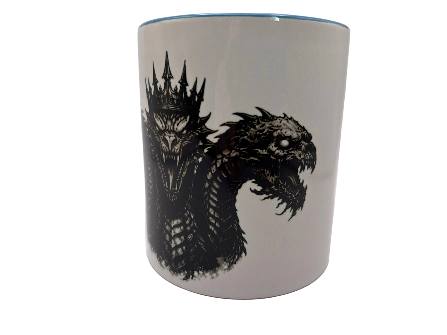 Drachen Tasse mit Krone – Dark Fantasy Drache | 330 ml Keramiktasse