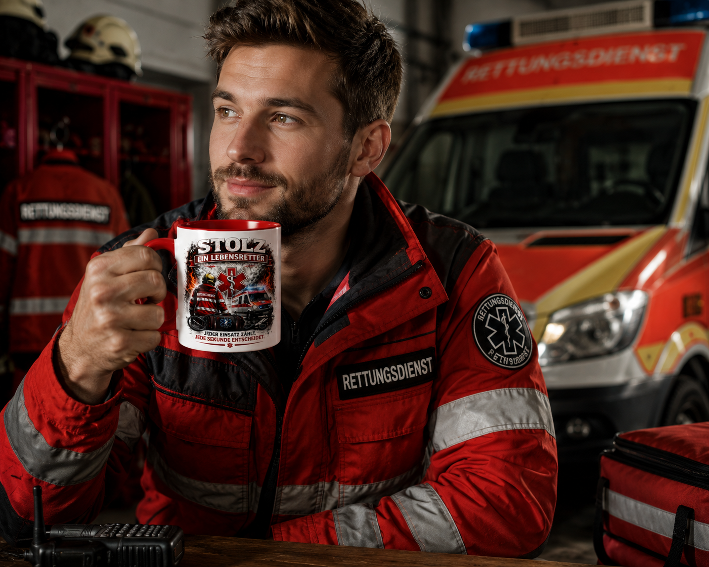Rettungsdienst Tasse – Stolz ein Lebensretter zu sein | Notfallsanitäter Tasse | Geschenk für Rettungsdienst | 330 ml