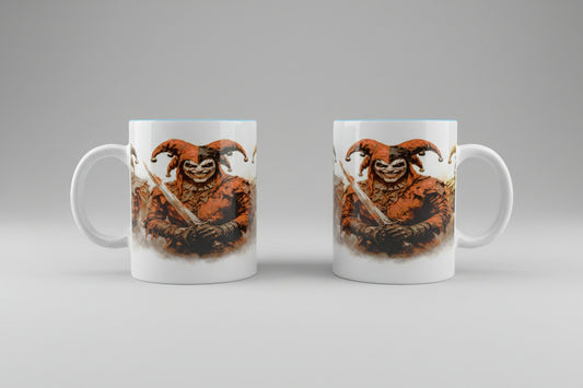Dark Fantasy Tasse – Düsterer Narr Krieger | Mittelalter Keramiktasse 330 ml