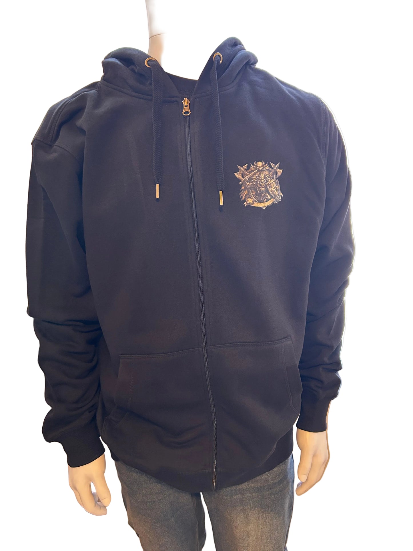 🛡️ Mittelalter Krieger Zip Hoodie – Fantasy Kapuzenjacke
