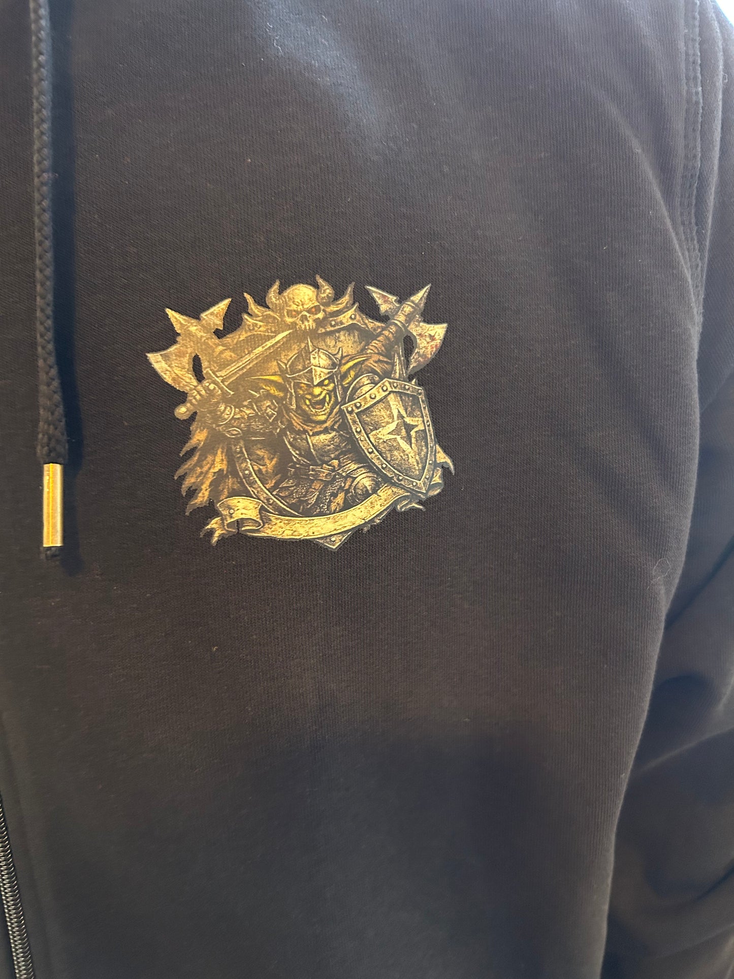 🛡️ Mittelalter Krieger Zip Hoodie – Fantasy Kapuzenjacke