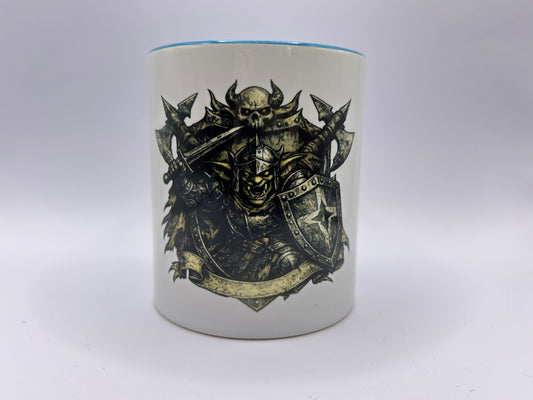 🛡️ Fantasy Krieger Tasse – Mittelalter Wappen Becher