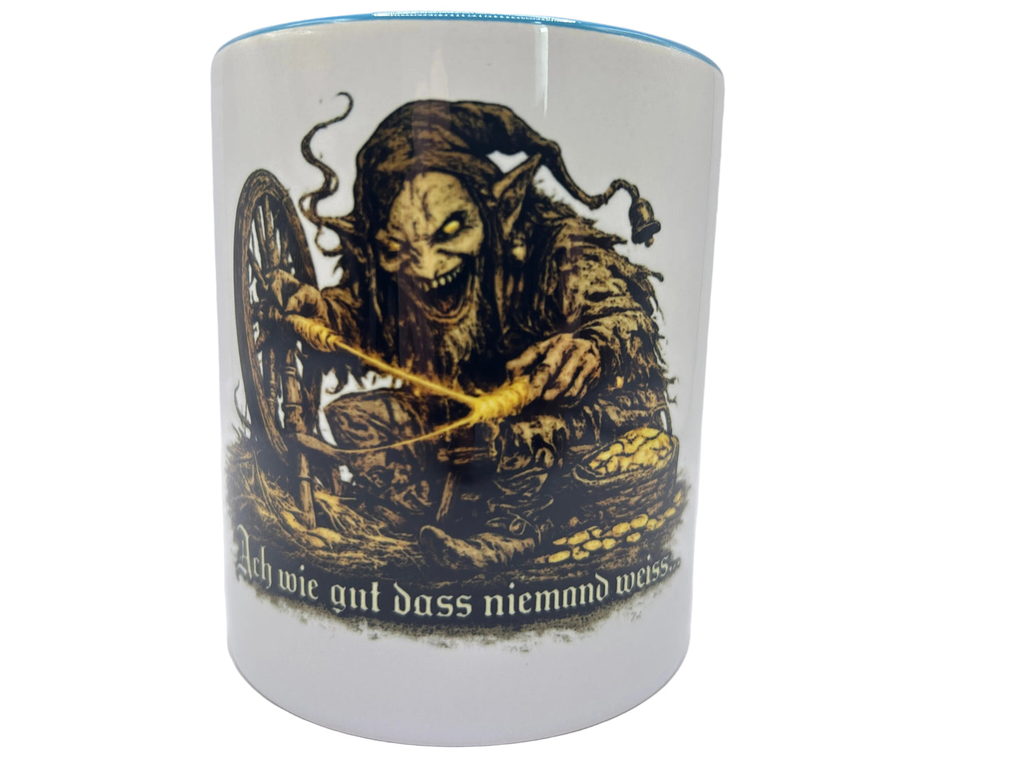 Rumpelstilzchen Tasse – Märchen Horror Design | 330 ml Keramiktasse | Spülmaschinenfest 3000 Waschgänge