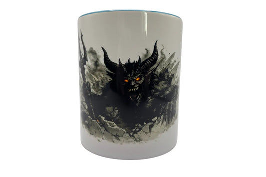 Dämonische Keramik-Tasse 330 ml – Dunkles Monster Design | Spülmaschinenfest (3000+ Waschgänge)
