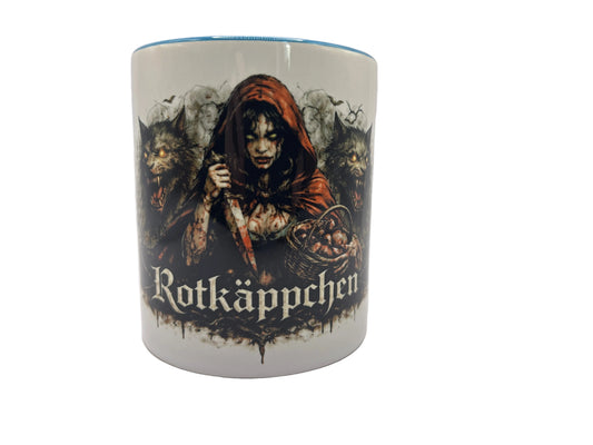 Rotkäppchen Horror Tasse – Dark Märchen Design | 330 ml Keramiktasse | Spülmaschinenfest bis 3000 Waschgänge