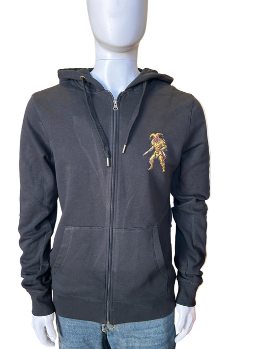 ⚔️ Dark Fantasy Zip Hoodie – Dämonischer Krieger Style