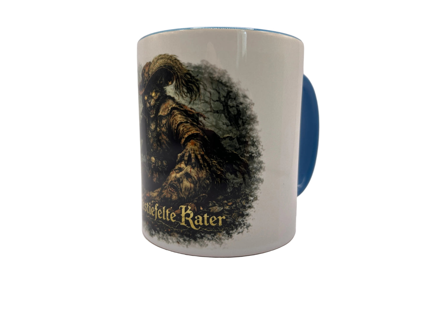 Der gestiefelte Kater Horror Tasse – Dark Fantasy Märchen | 330ml Keramik, spülmaschinenfest