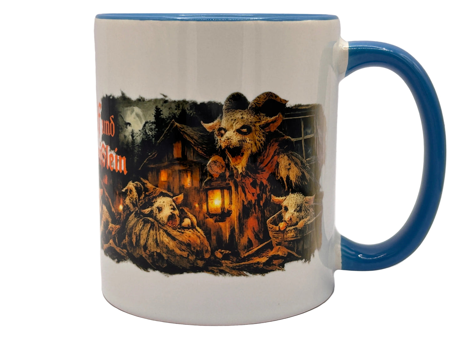 Der Wolf und die sieben Geißlein Tasse – Dark Fantasy Märchen Horror Design | 330 ml Keramik Becher
