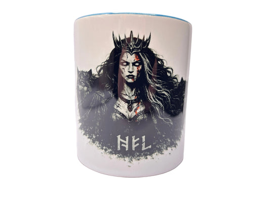 Hel Tasse – Nordische Mythologie Dark Fantasy Design | Wikinger Göttin Hel | 330 ml Keramik Becher