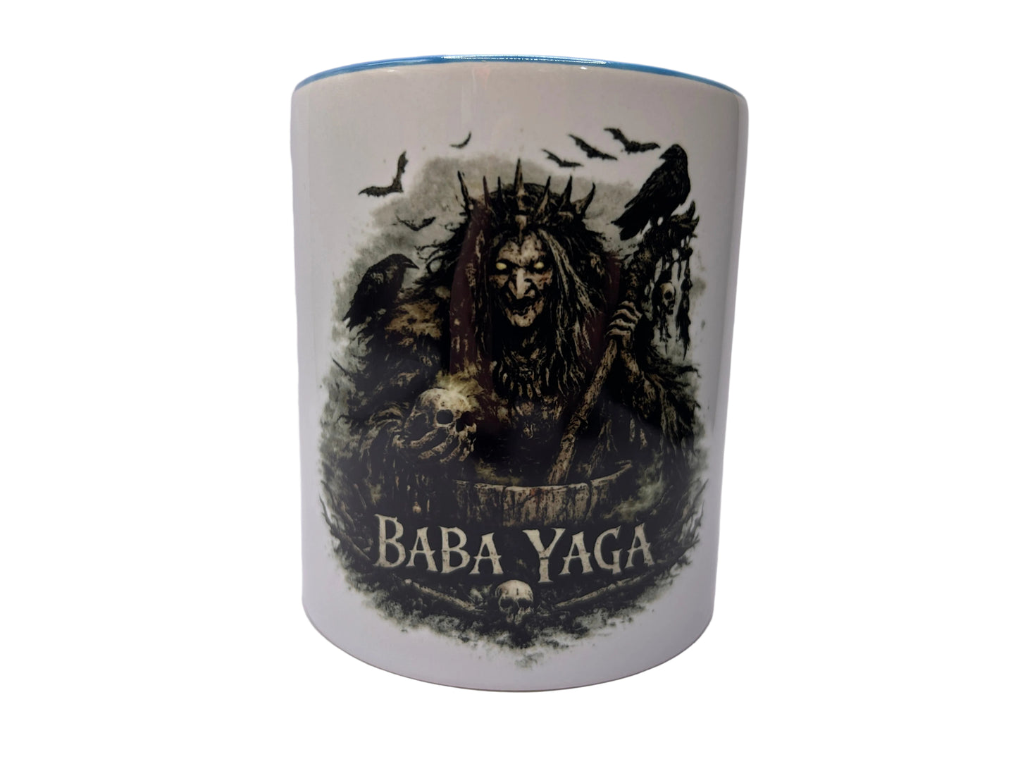 Baba Yaga Tasse – Slawische Hexe Dark Fantasy Horror Design | 330 ml Keramik Becher