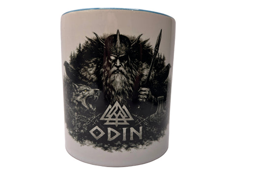 Odin Tasse – Wikinger Gott Dark Fantasy Design | Nordische Mythologie | 330 ml Keramik Becher