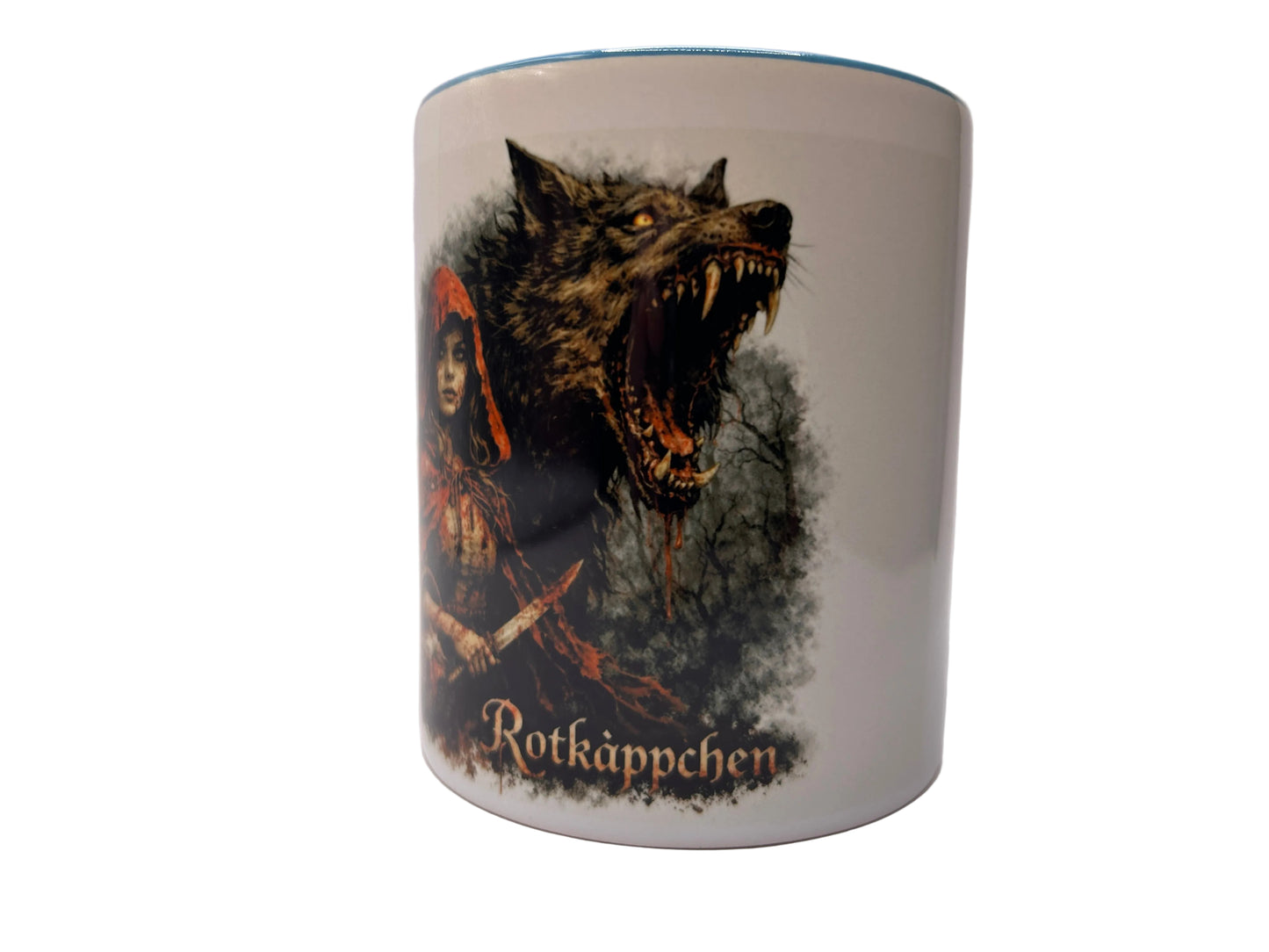 Rotkäppchen Horror Tasse – Dark Märchen Design | 330 ml Keramiktasse | Spülmaschinenfest bis 3000 Waschgänge