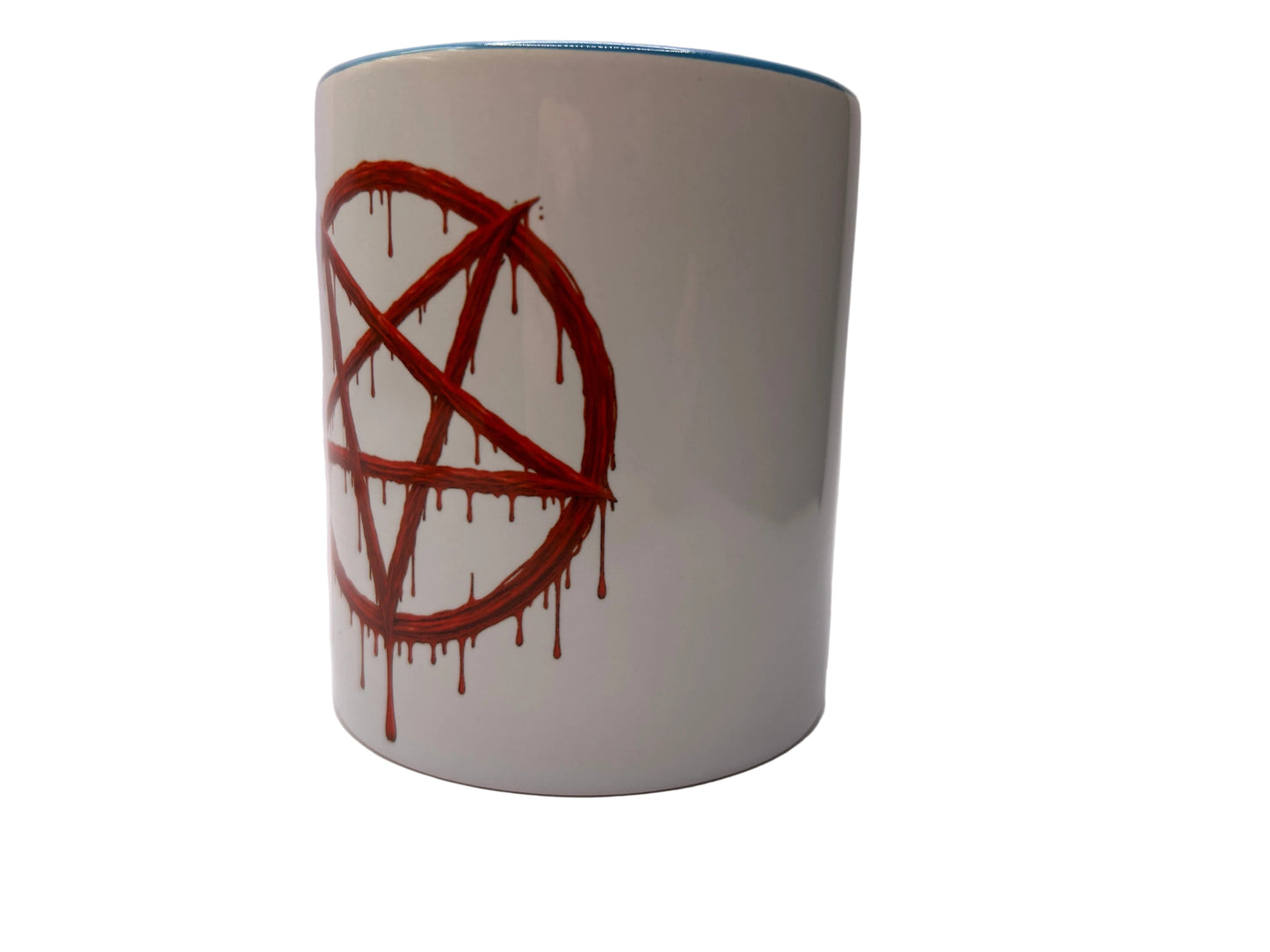Pentagramm Tasse – Dark Gothic Horror Design | Blutiges Symbol | 330 ml Keramik Becher