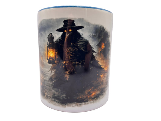 Pestdoktor Tasse – Dark Fantasy Mittelalter Becher mit Laterne | 330ml Keramik