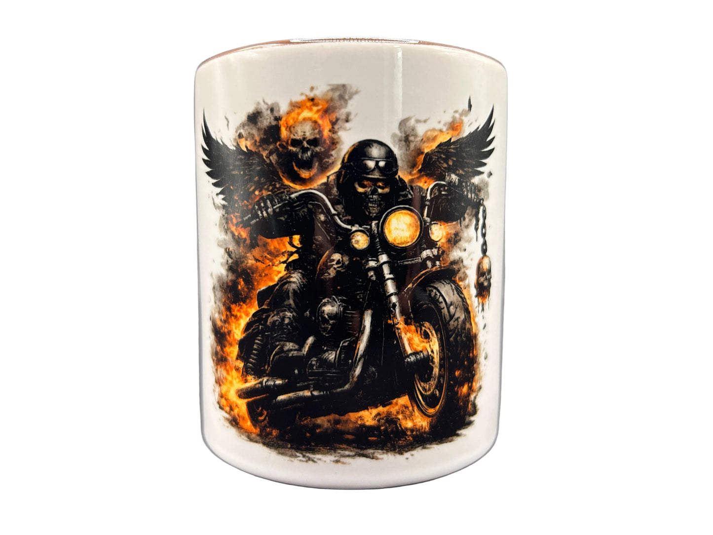 Biker Skull Tasse – Motorrad Horror Design | 330 ml Keramik, spülmaschinenfest