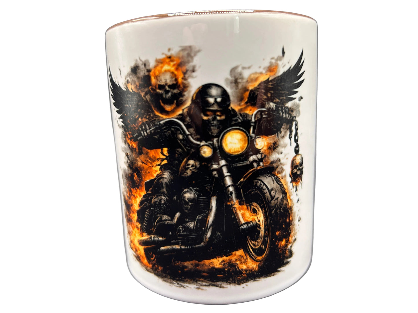 Biker Skull Tasse – Motorrad Horror Design | 330 ml Keramik, spülmaschinenfest