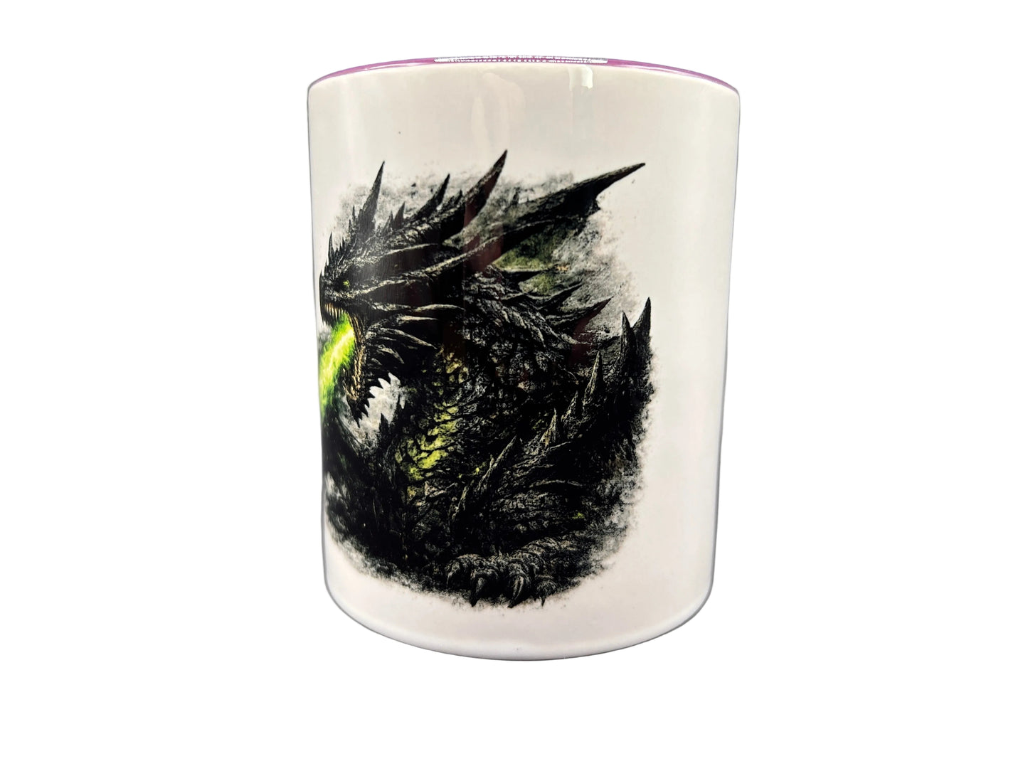 Emerald Dragon Tasse – Grüner Drache mit Feuer | Fantasy Becher | 330 ml Keramik | Geschenk für Gamer & Fantasy Fans