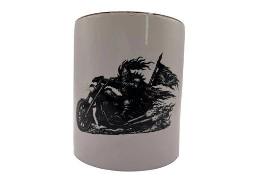 Viking Rider Tasse – Motorrad Wikinger Krieger | Dark Biker Design 330ml