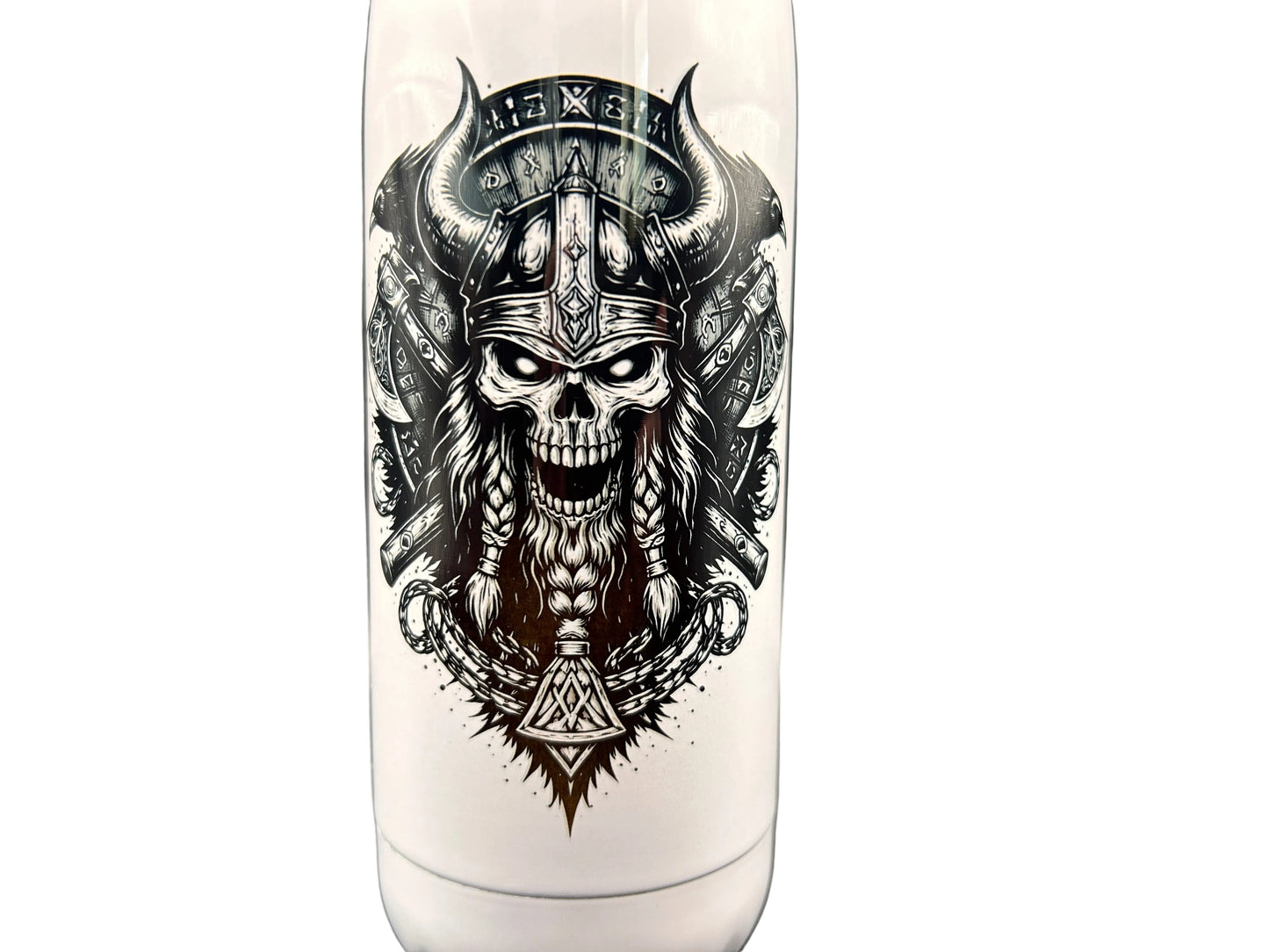 Viking Thermoflasche 500 ml – Wikinger Skull Design | Edelstahl Isolierflasche