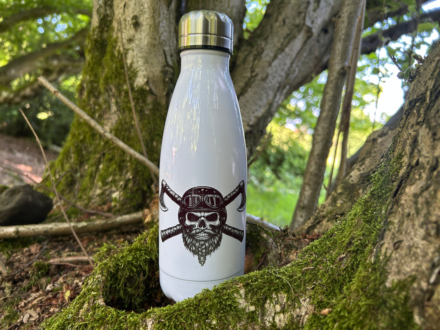 Wikinger Thermosflasche 350ml – Skull Rider Edelstahl Isolierflasche