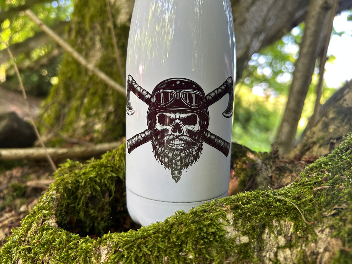Wikinger Thermosflasche 350ml – Skull Rider Edelstahl Isolierflasche