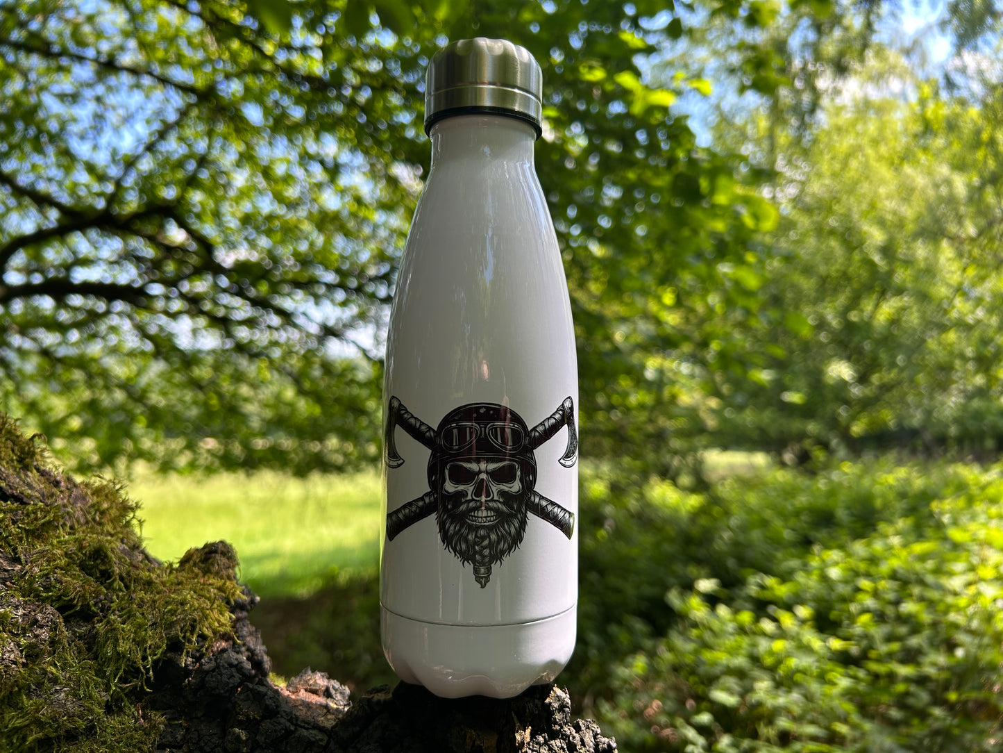 Wikinger Thermosflasche 350ml – Skull Rider Edelstahl Isolierflasche