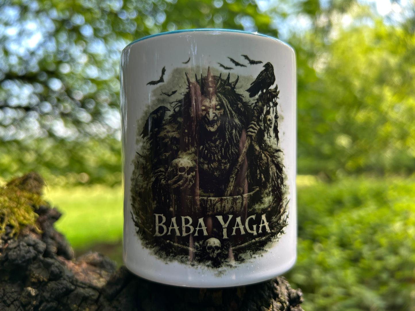 Baba Yaga Tasse – Slawische Hexe Dark Fantasy Horror Design | 330 ml Keramik Becher