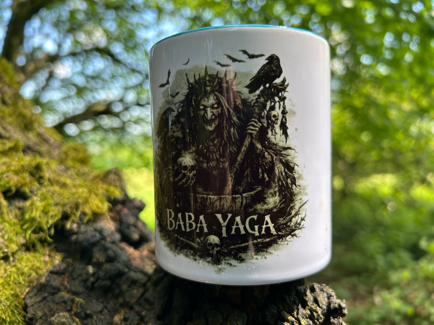 Baba Yaga Tasse – Slawische Hexe Dark Fantasy Horror Design | 330 ml Keramik Becher