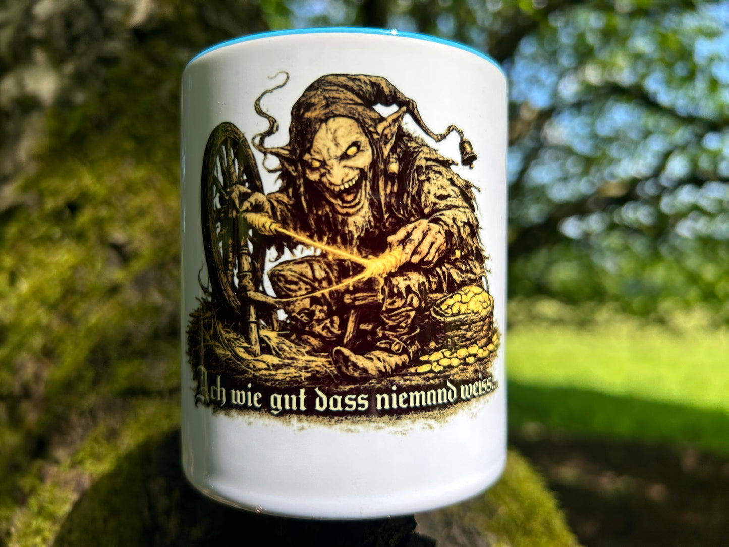 Rumpelstilzchen Tasse – Märchen Horror Design | 330 ml Keramiktasse | Spülmaschinenfest 3000 Waschgänge