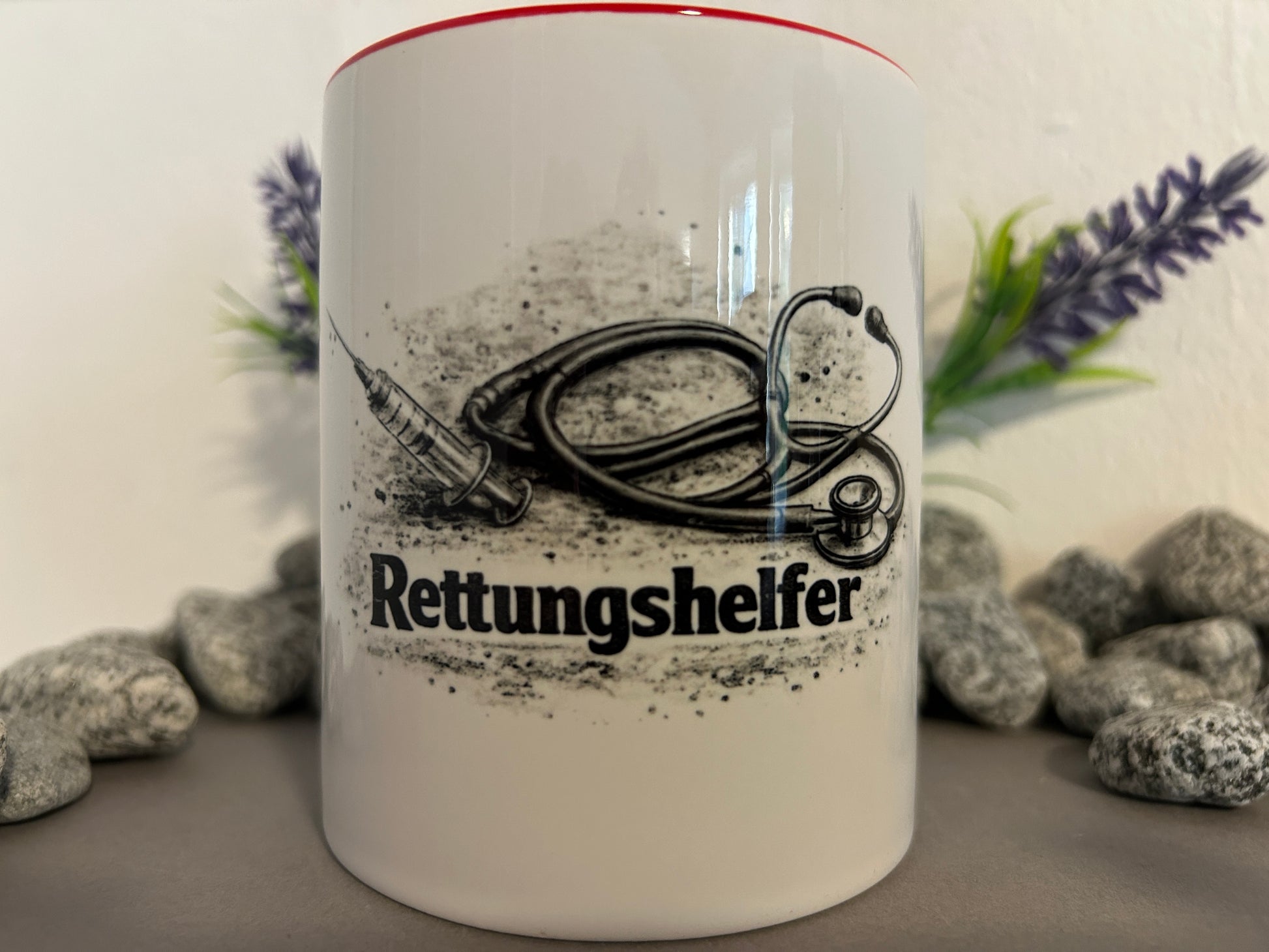 Rettungshelfer Tasse mit medizinischem Motiv für Rettungshelfer und Rettungsdienst