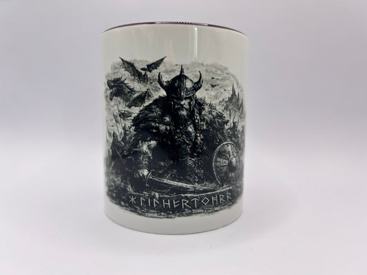 Wikinger Tasse Einherjar – Nordische Krieger Tasse mit Runenschrift & Viking Motiv