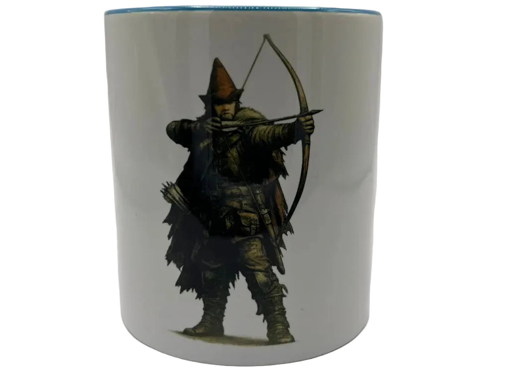 Mittelalterliche Bogenschützen Tasse – 330 ml Keramik | Spülmaschinenfest