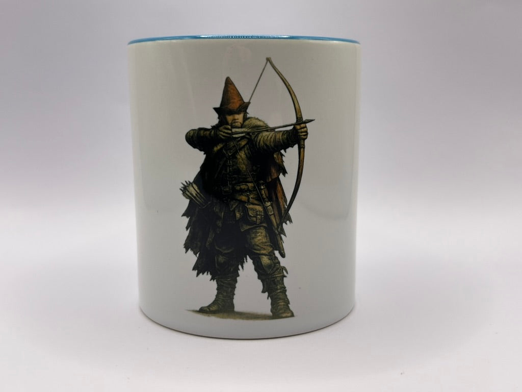 Mittelalterliche Bogenschützen Tasse – 330 ml Keramik | Spülmaschinenfest